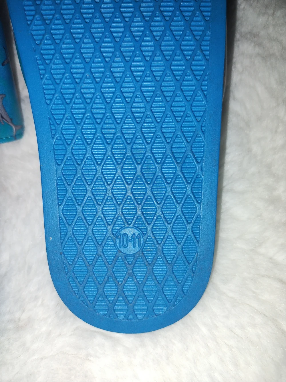 Old Navy Blue Shark Print Slide Sandals